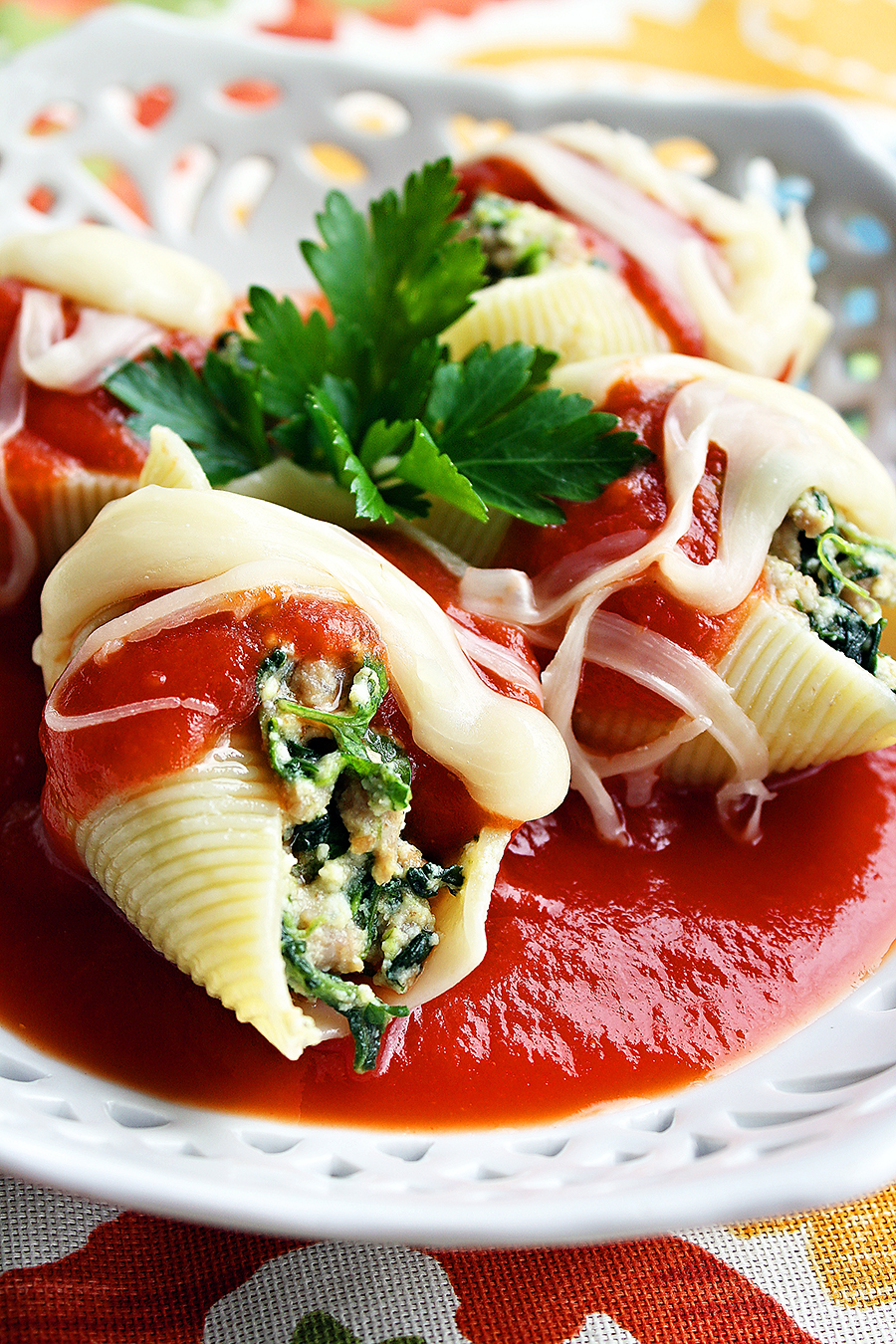 Turkey And Spinach Stuffed Shells The Comfort Of Cooking