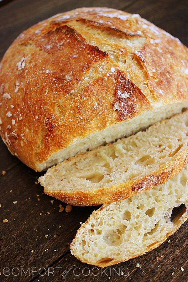 No-Knead Crusty Artisan Bread – The Comfort of Cooking