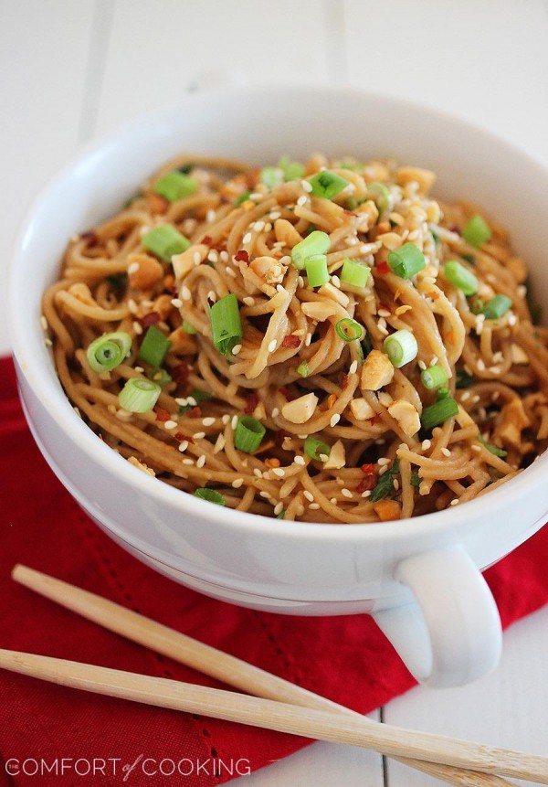 Simple Asian Soy-Peanut Noodles – The Comfort of Cooking