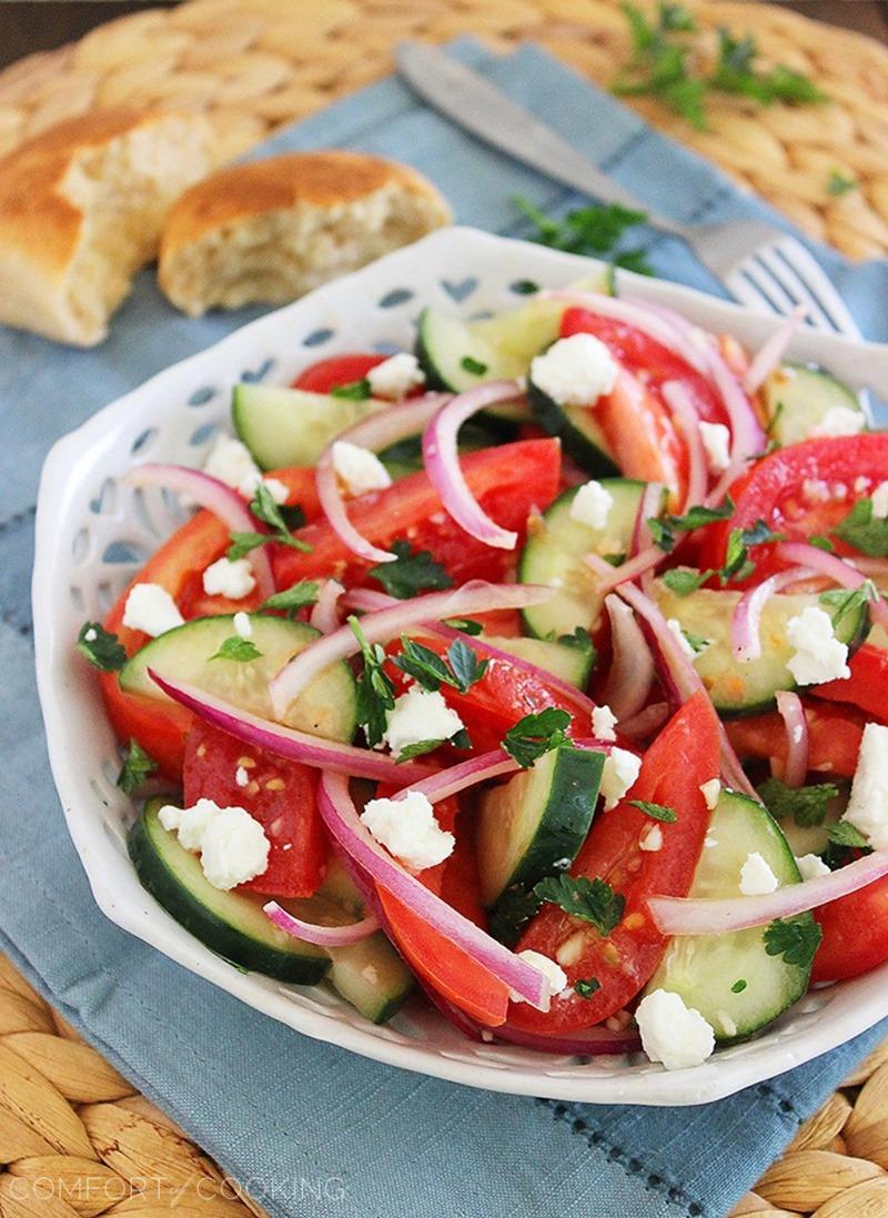 Easy Tomato, Cucumber and Red Onion Salad – The Comfort of Cooking