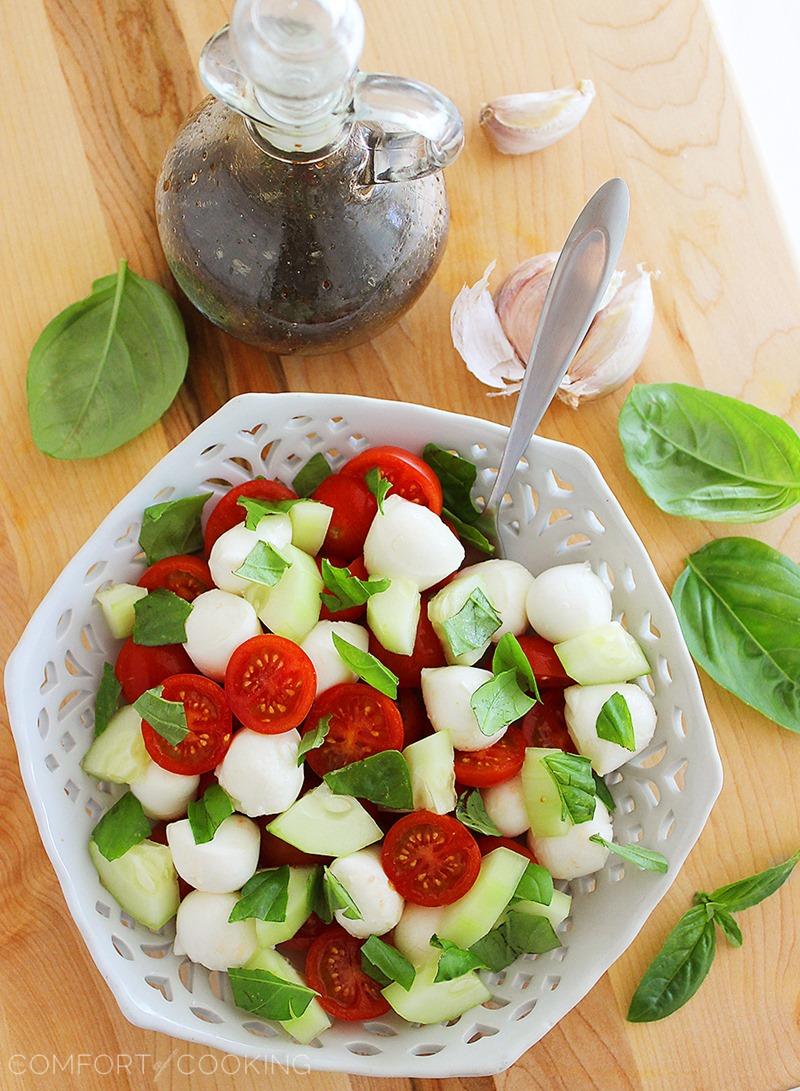 Chopped Cucumber Caprese Salad – The Comfort of Cooking