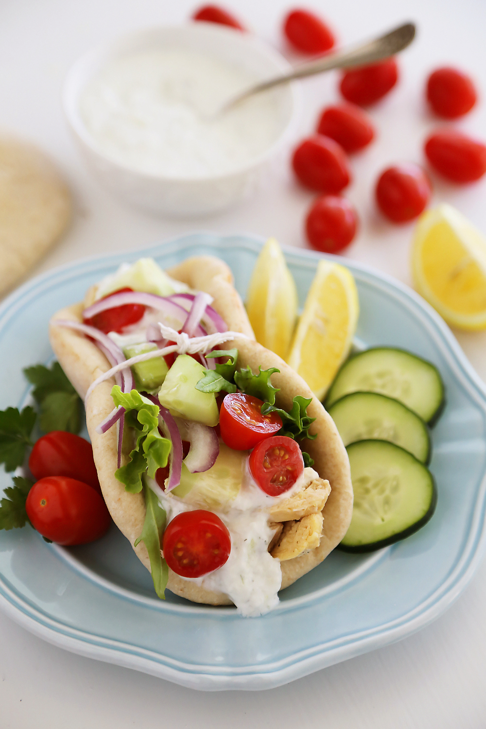 Slow Cooker Chicken Gyros with Tzatziki Sauce – The Comfort of Cooking