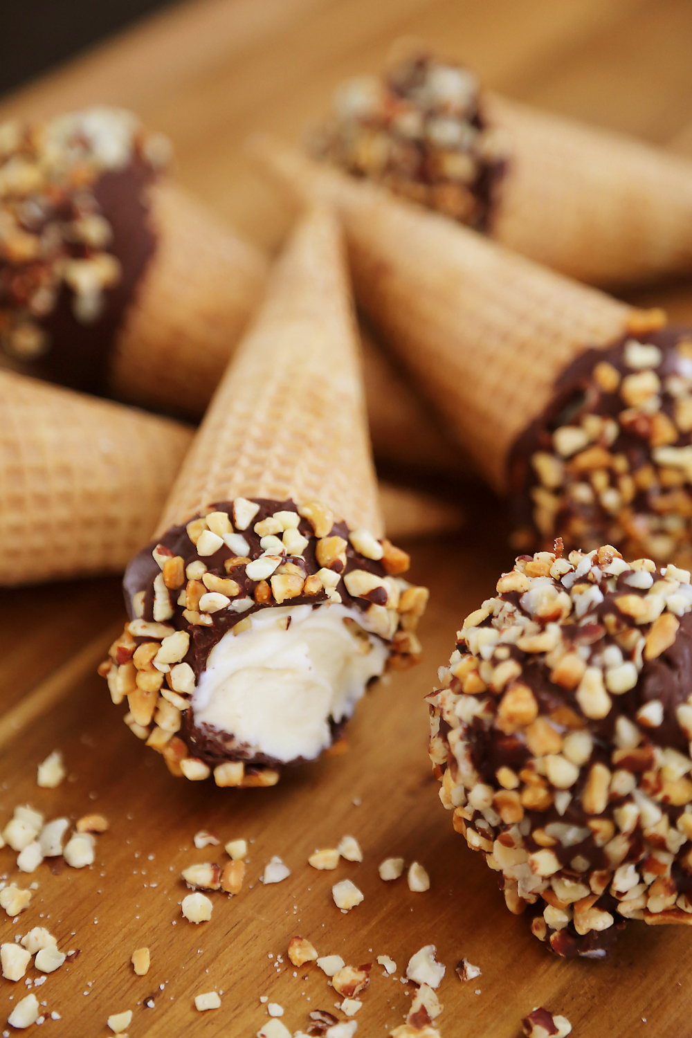 Homemade Chocolate Dipped Ice Cream Cones The Comfort Of Cooking