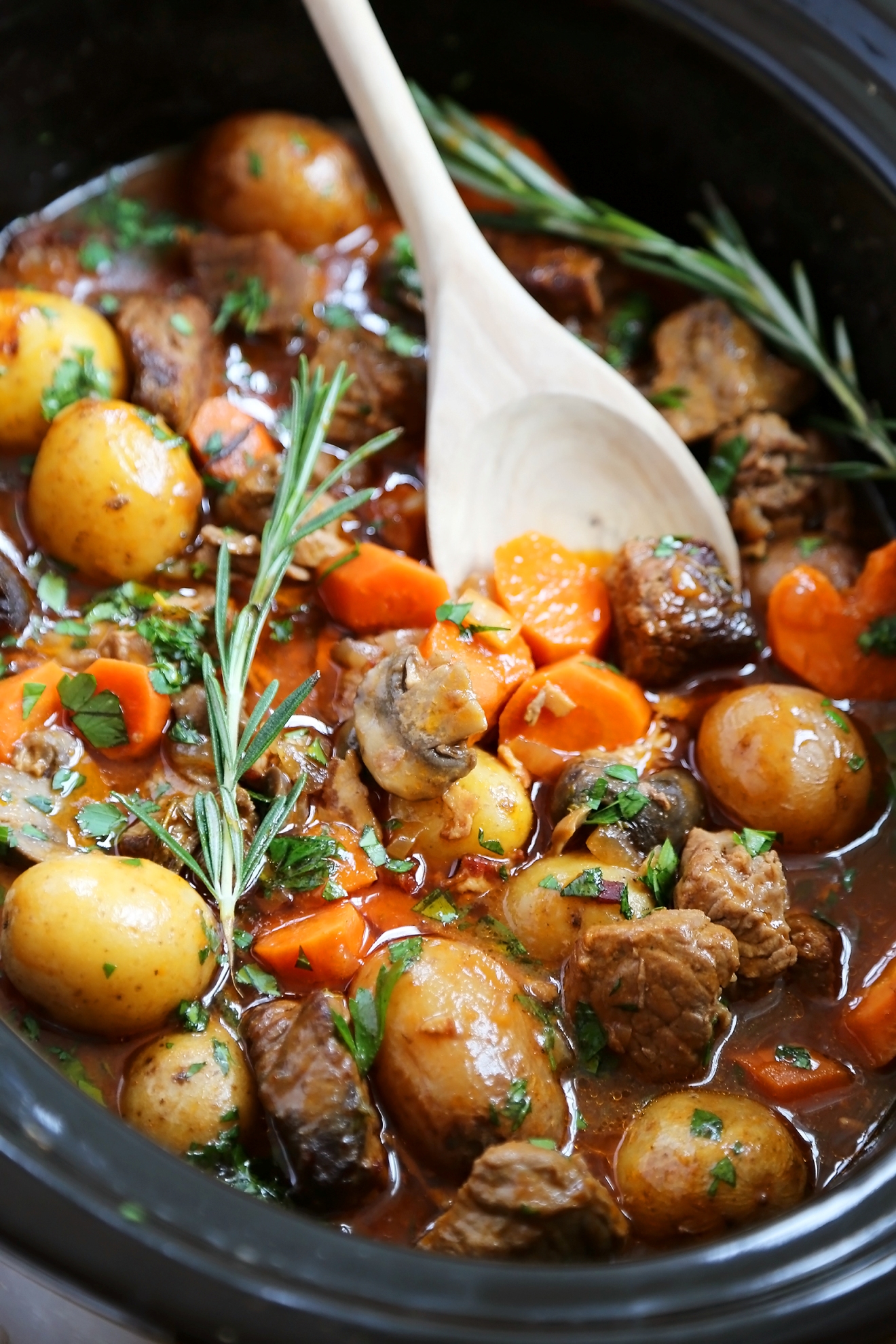 Slow Cooker Beef Bourguignon – The Comfort of Cooking