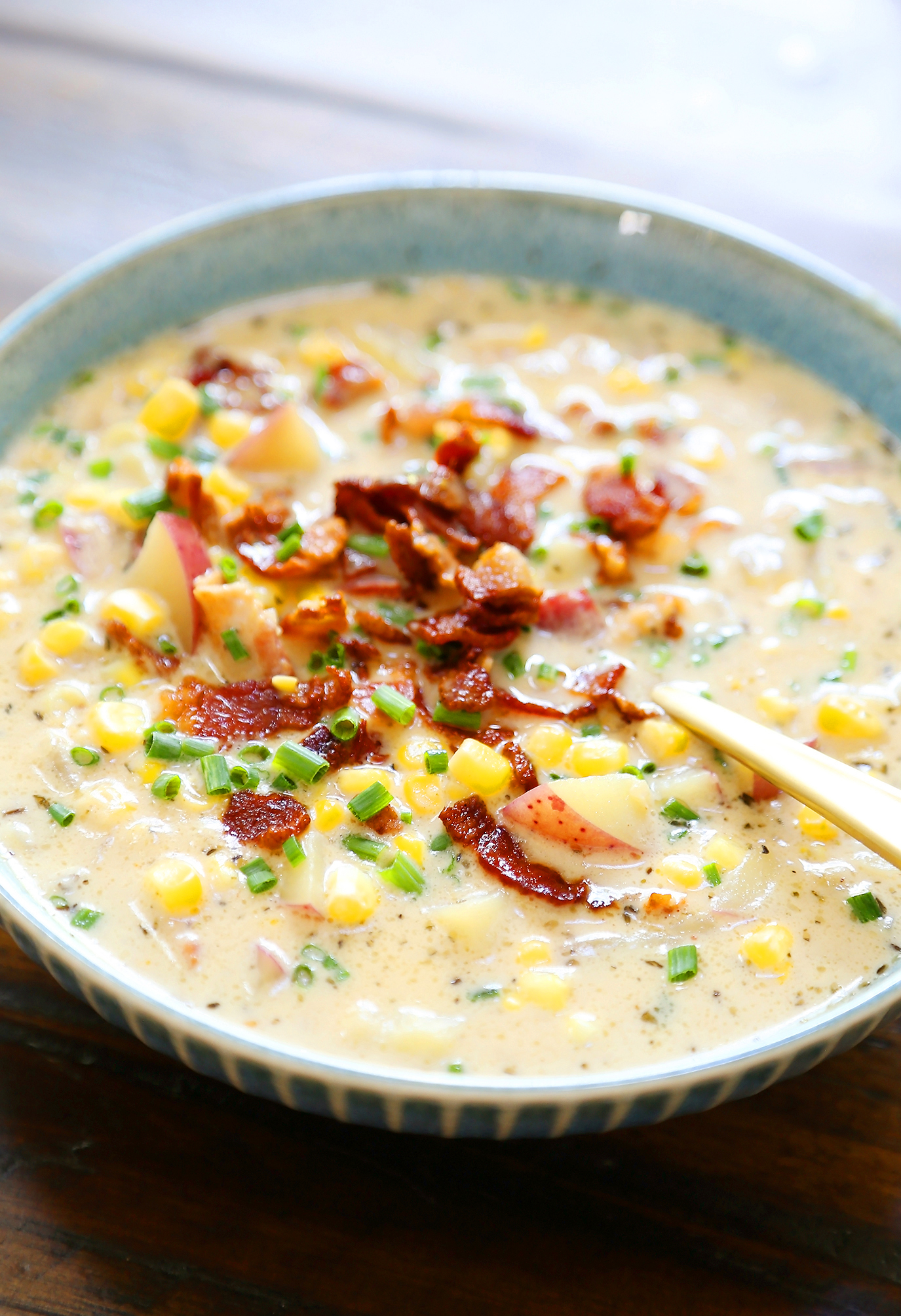 Creamy Corn Chowder with Bacon – The Comfort of Cooking