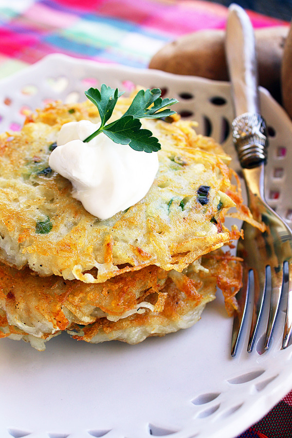 Crispy Scallion Potato Pancakes – The Comfort of Cooking