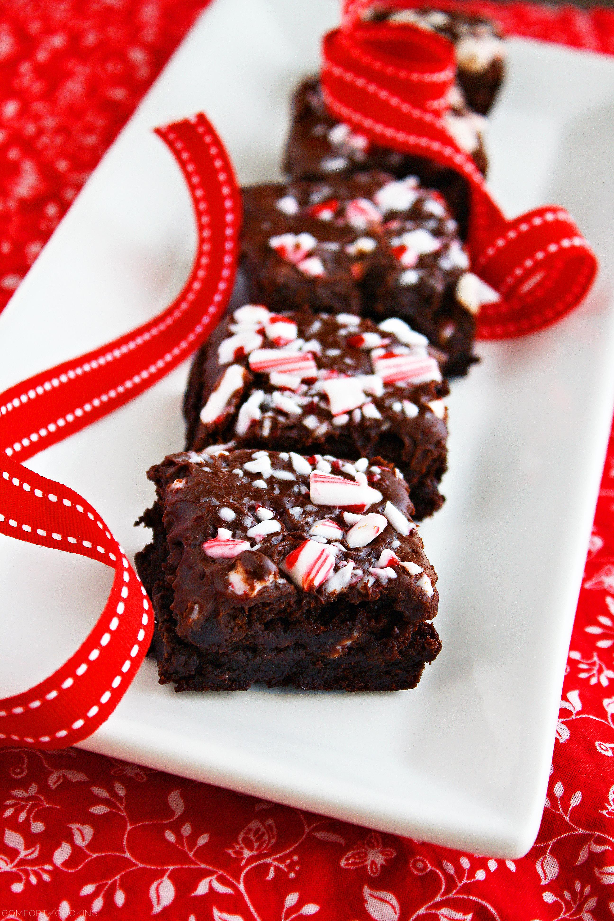 Peppermint Candy Cane Brownies The Comfort Of Cooking