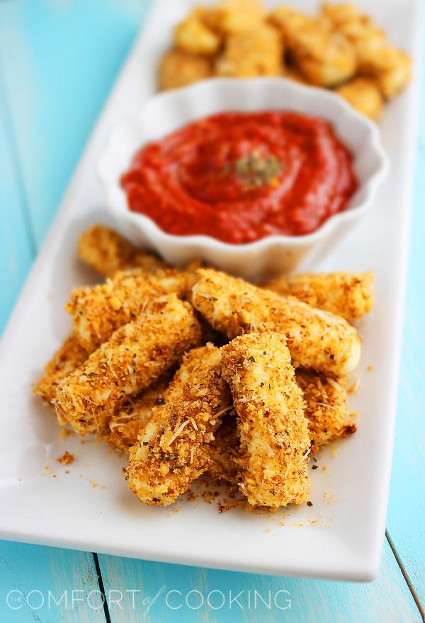 Skinny Baked Mozzarella Sticks