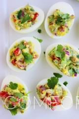 Guacamole Deviled Eggs – The Comfort of Cooking