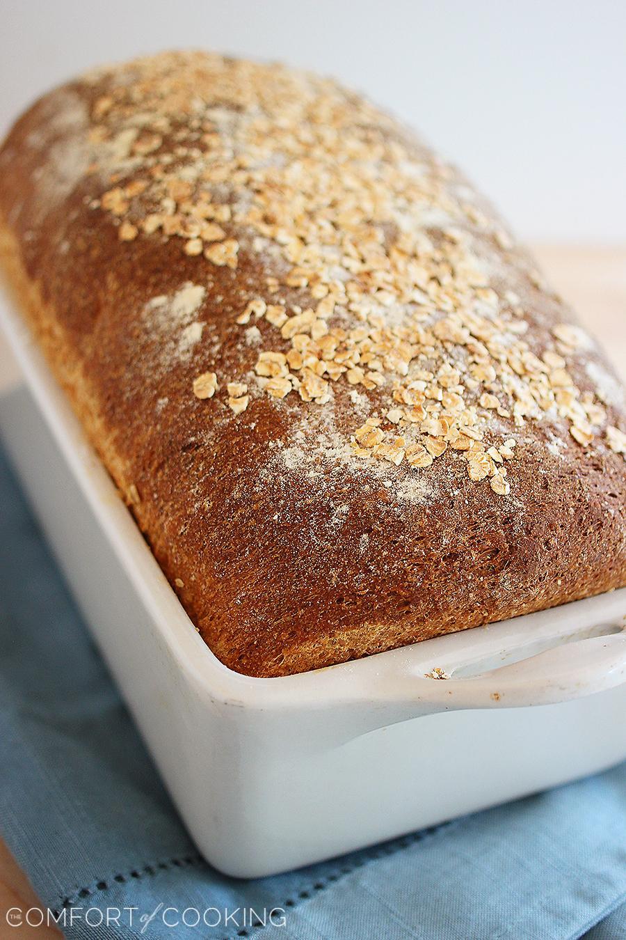 Whole Wheat Honey Oatmeal Bread The Comfort Of Cooking