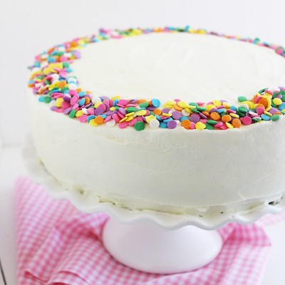 Yellow Birthday Cake with Vanilla Frosting – The Comfort of Cooking