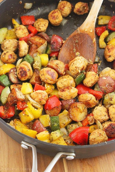 Summer Vegetable Sausage And Potato Skillet The Comfort Of Cooking 7579