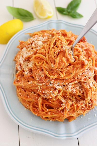 3-Ingredient Creamy Tomato Angel Hair Pasta – The Comfort of Cooking