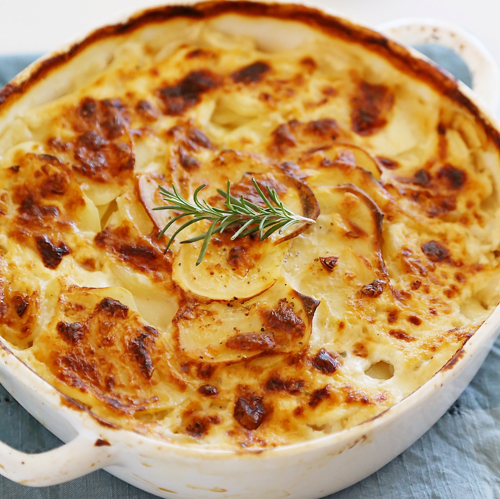 Garlic and Goat Cheese Potato Gratin – The Comfort of Cooking