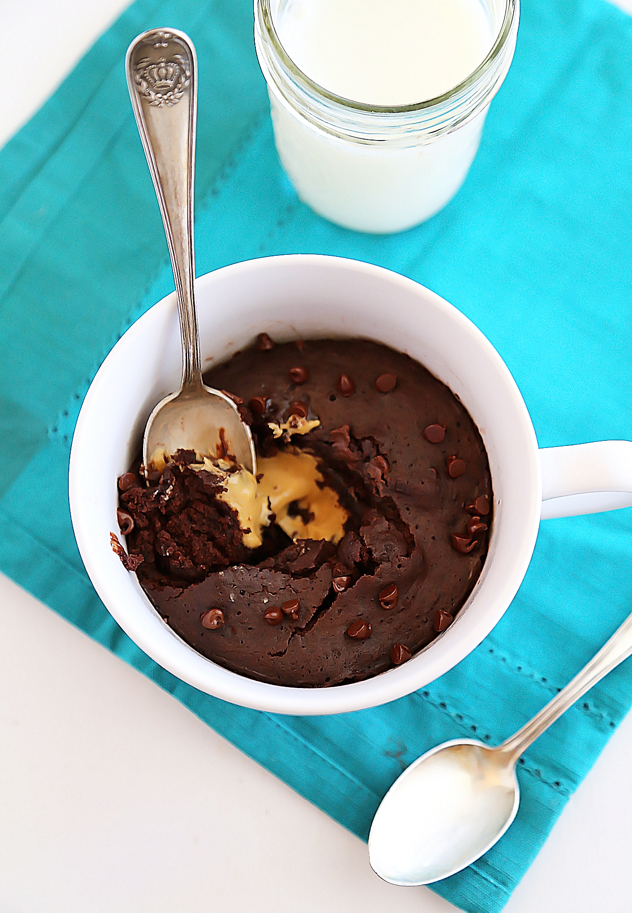 Minute Chocolate Peanut Butter Mug Cake The Comfort Of Cooking