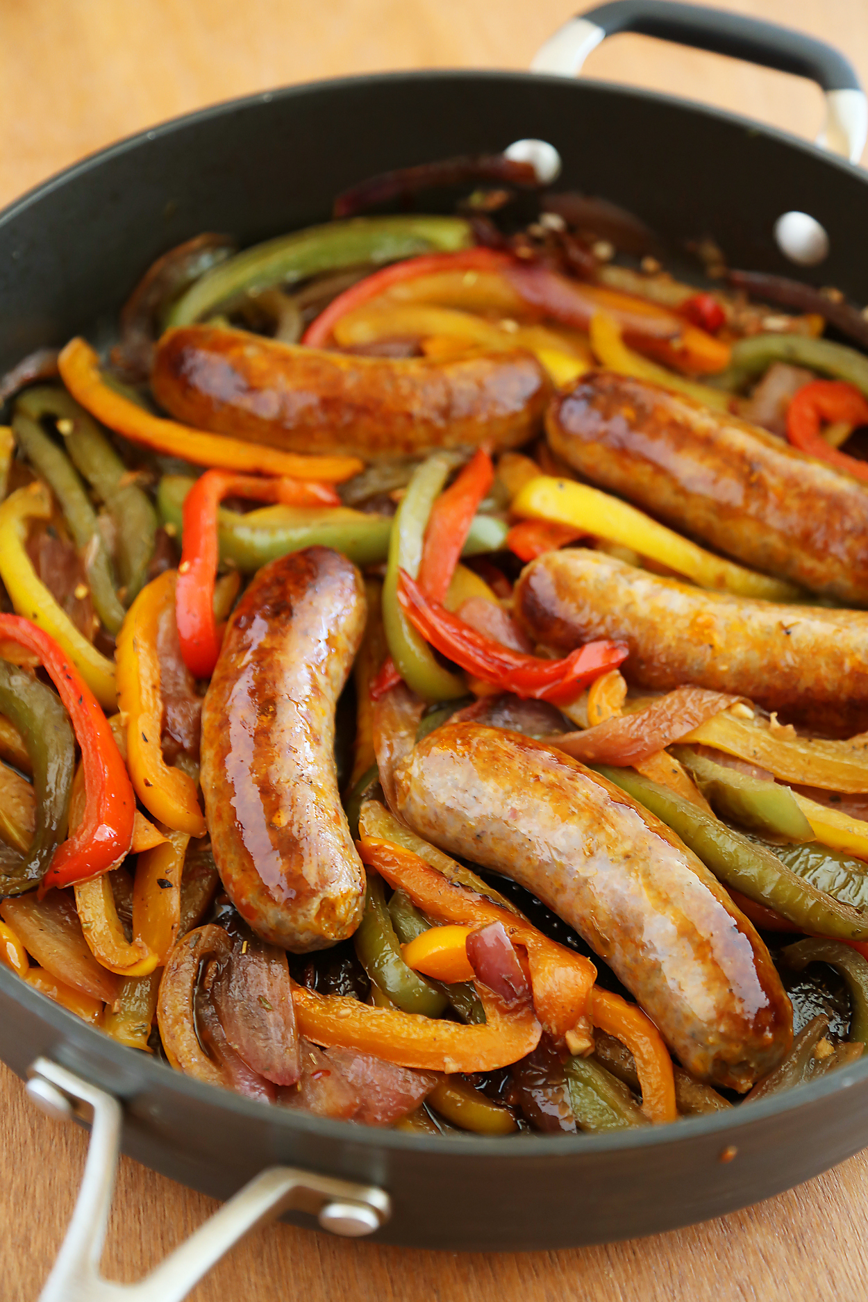 Skillet Italian Sausage Peppers And Onions The Comfort Of Cooking