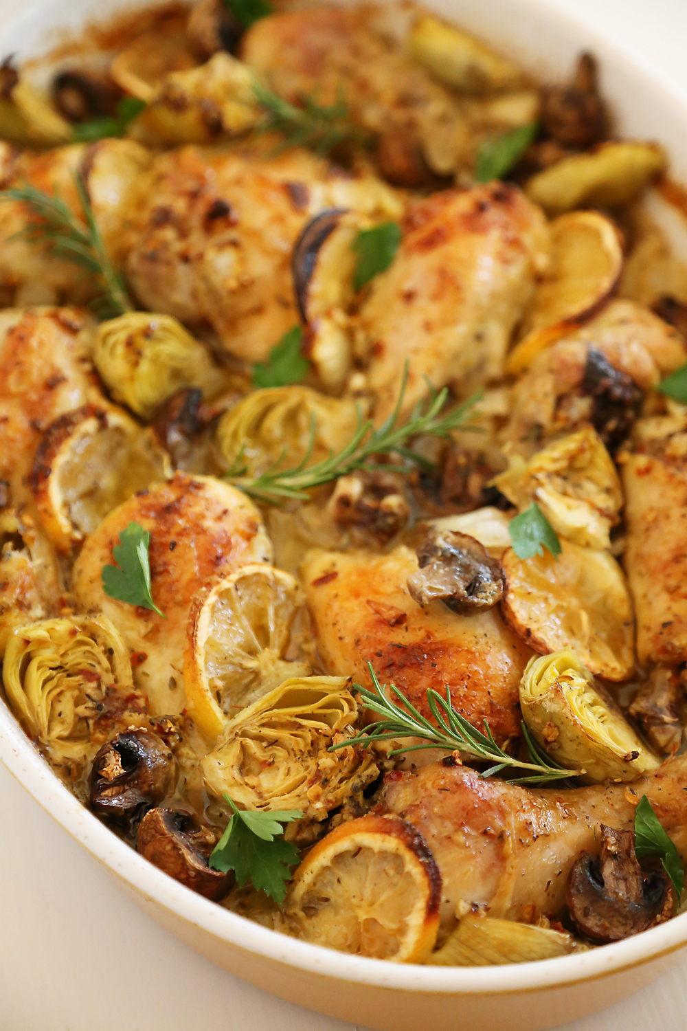 Lemon and Artichoke Oven Roasted Chicken – The Comfort of Cooking