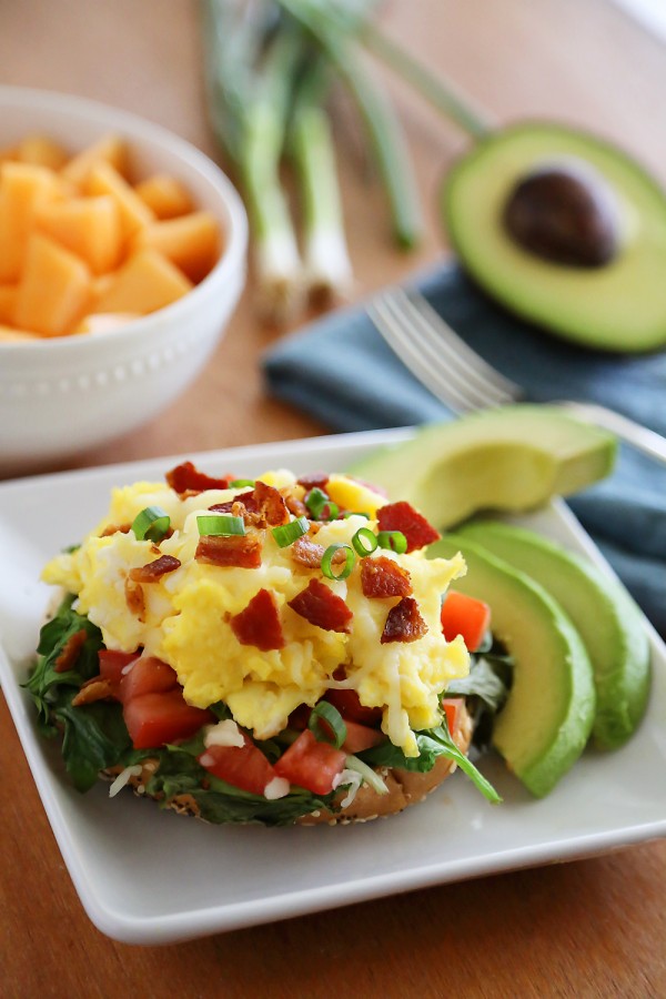 OpenFaced Bagel Breakfast Sandwich The Comfort of Cooking