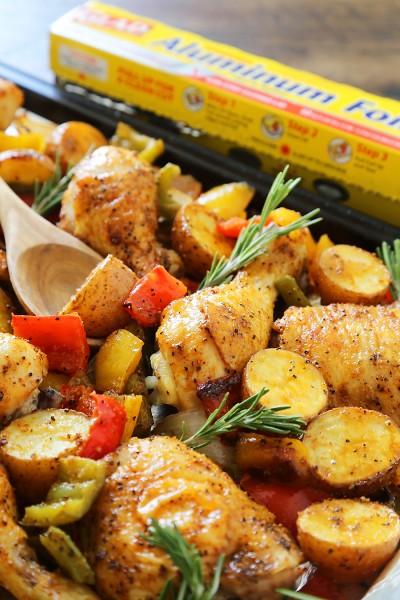 Rosemary Roasted Chicken with Bell Peppers and Potatoes – The Comfort ...