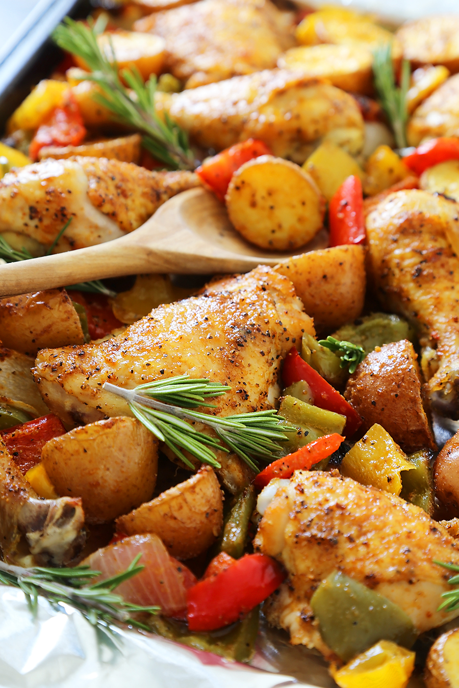 Rosemary Roasted Chicken with Bell Peppers and Potatoes – The Comfort ...