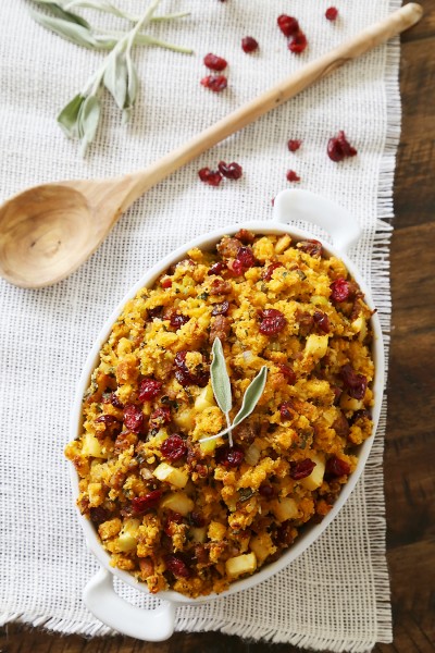 Sausage, Apple and Cranberry Cornbread Stuffing – The Comfort of Cooking