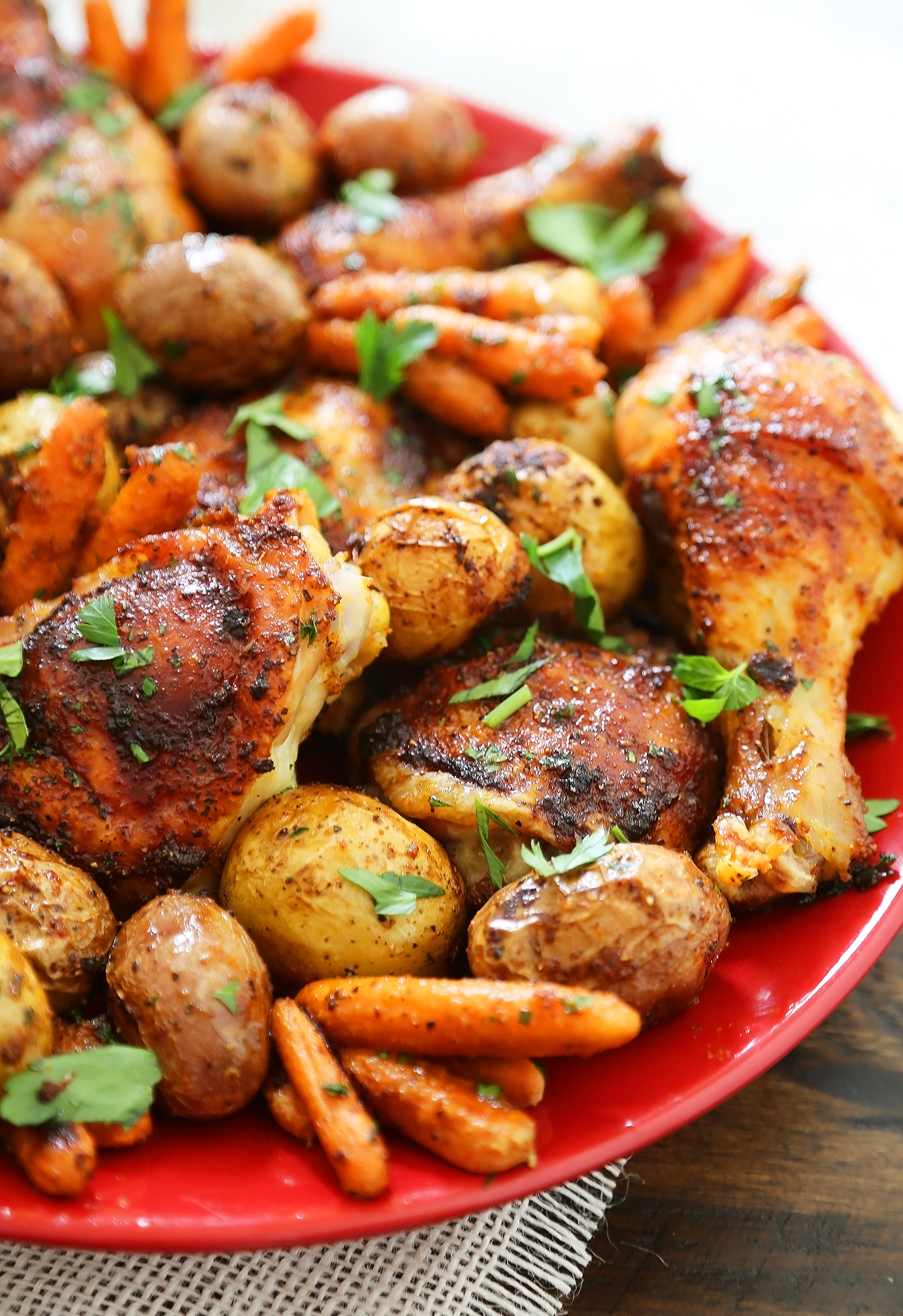 Chili-Garlic Roasted Chicken with Potatoes & Carrots – The Comfort of ...
