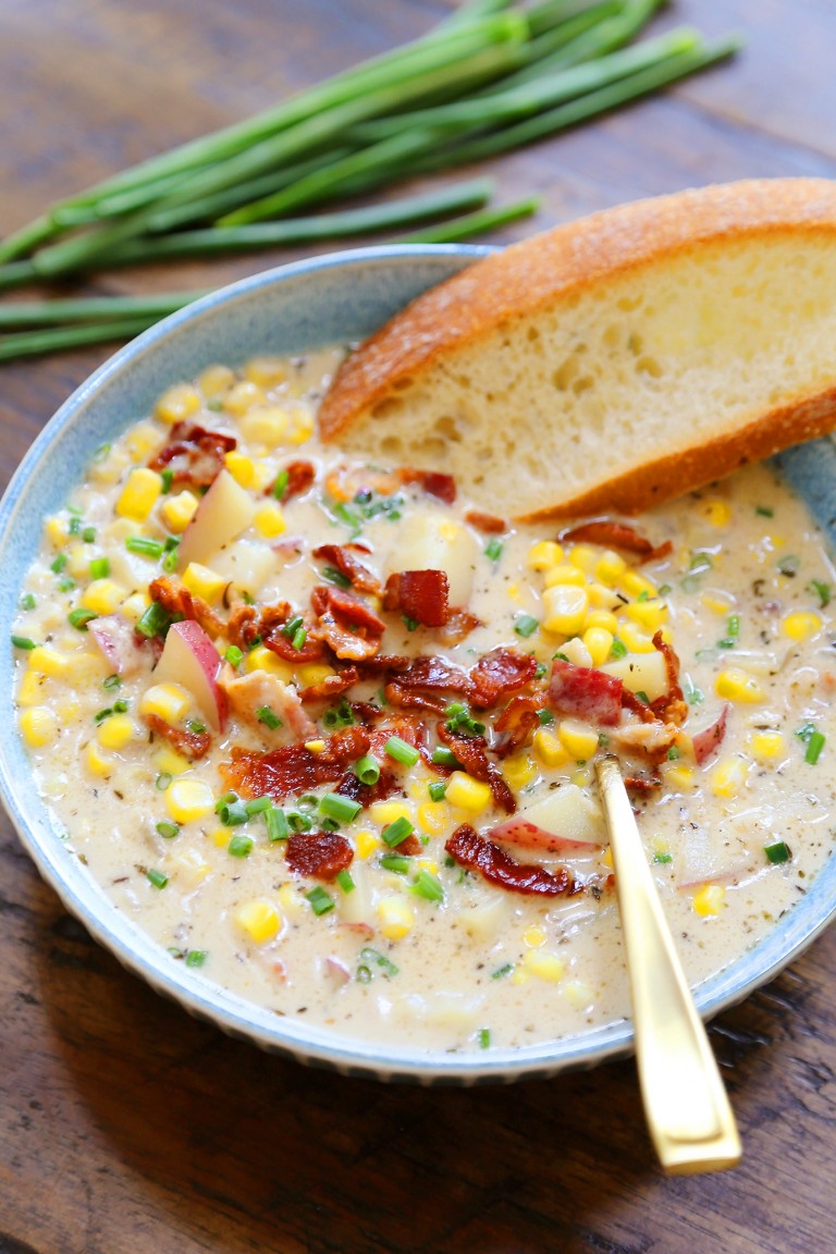 Creamy Corn Chowder With Bacon The Comfort Of Cooking 