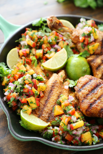 Spice Grilled Chicken with Peach Salsa – The Comfort of Cooking