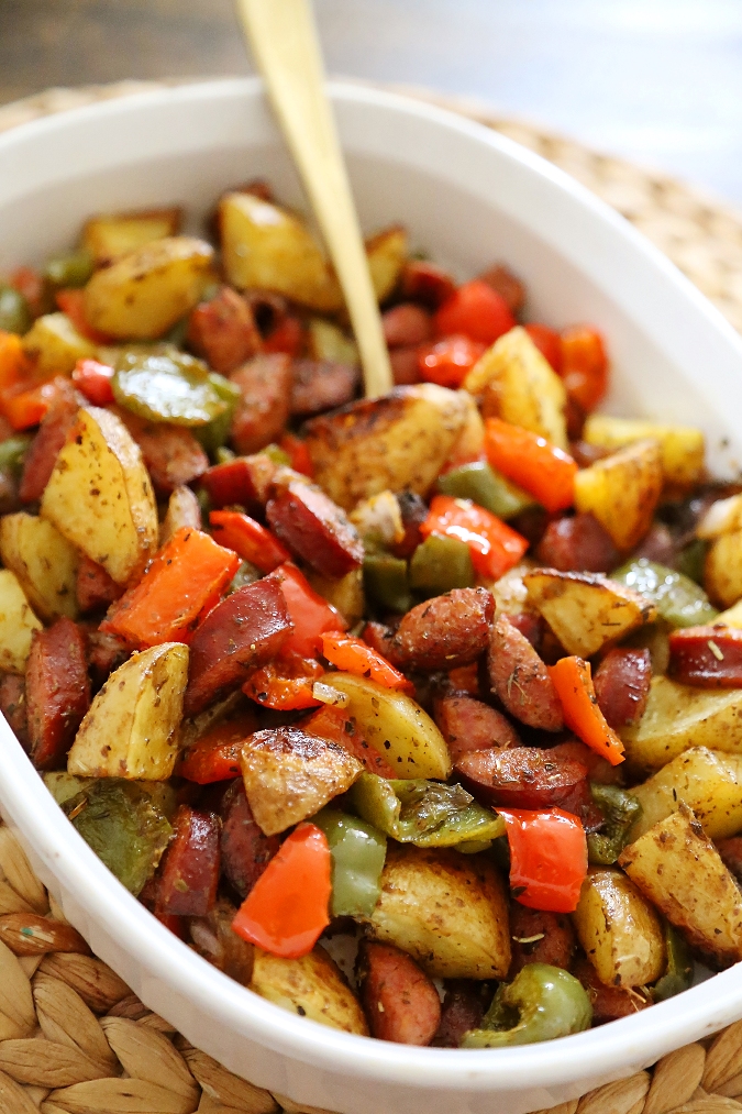 OnePan Roasted Sausage, Peppers and Potatoes The Comfort of Cooking