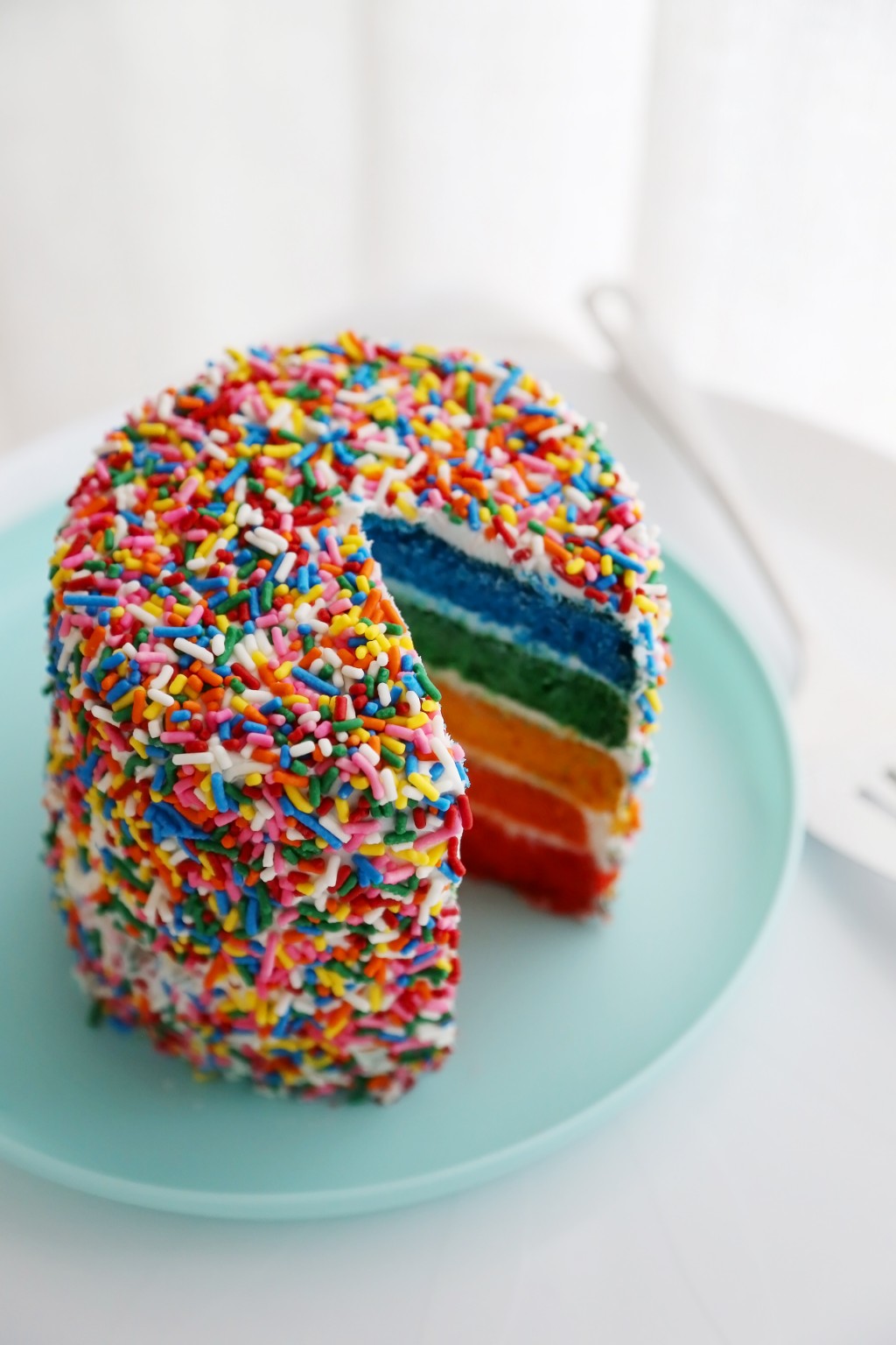 Easy Rainbow Cake The Comfort of Cooking