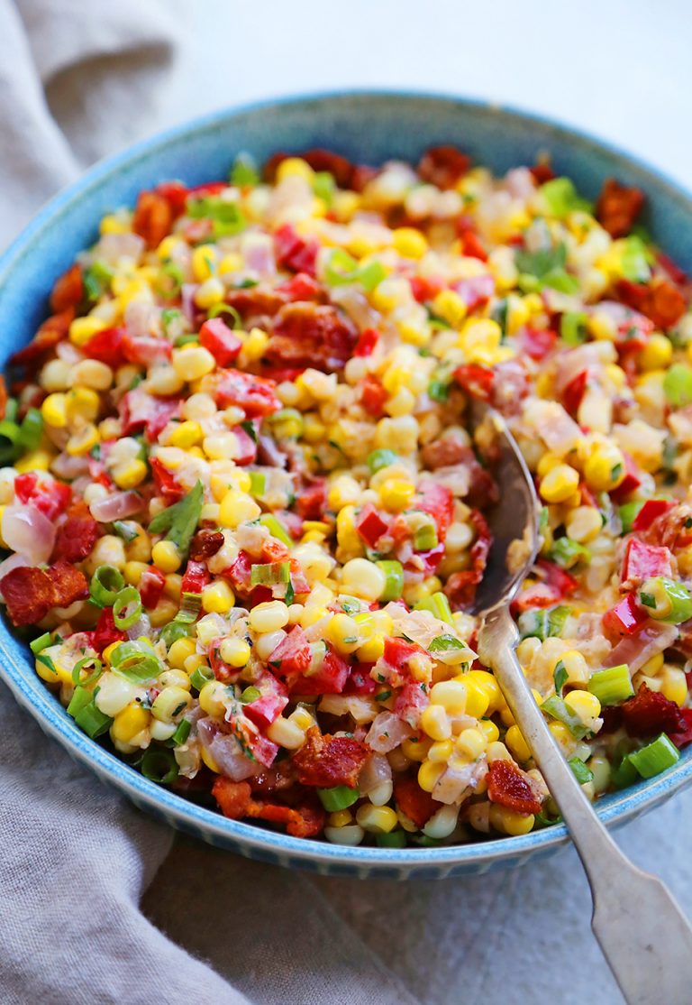 Creamy Confetti Corn with Bacon – The Comfort of Cooking